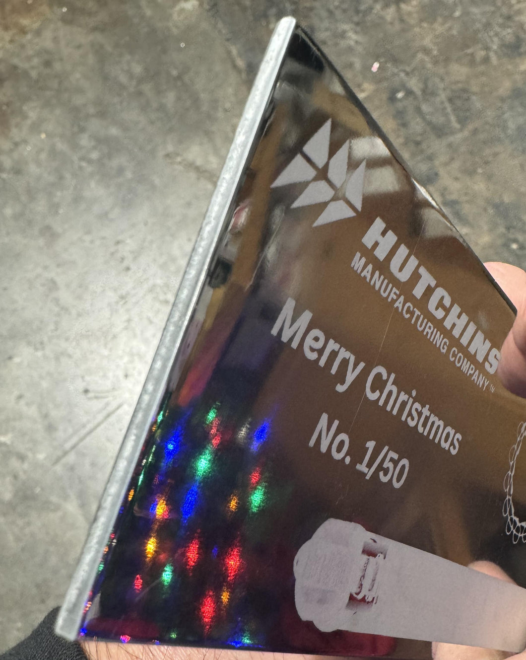 Hutchins Laser Engraved Aluminum Christmas Gift Card